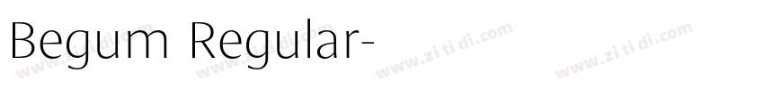 Begum Regular字体转换